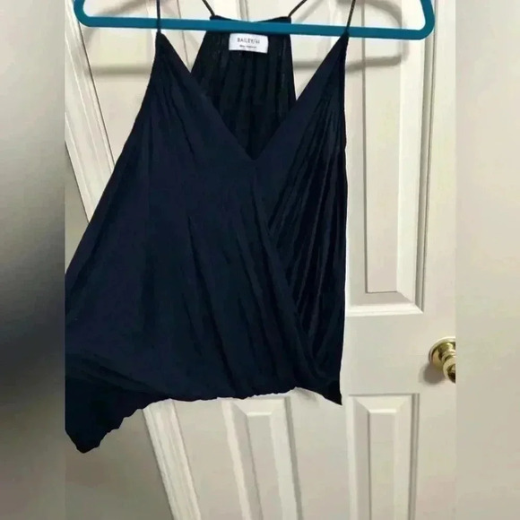 Bailey 44 Aviary Surplice Strappy Navy Blue Tank Top Size Small - Picture 5 of 7